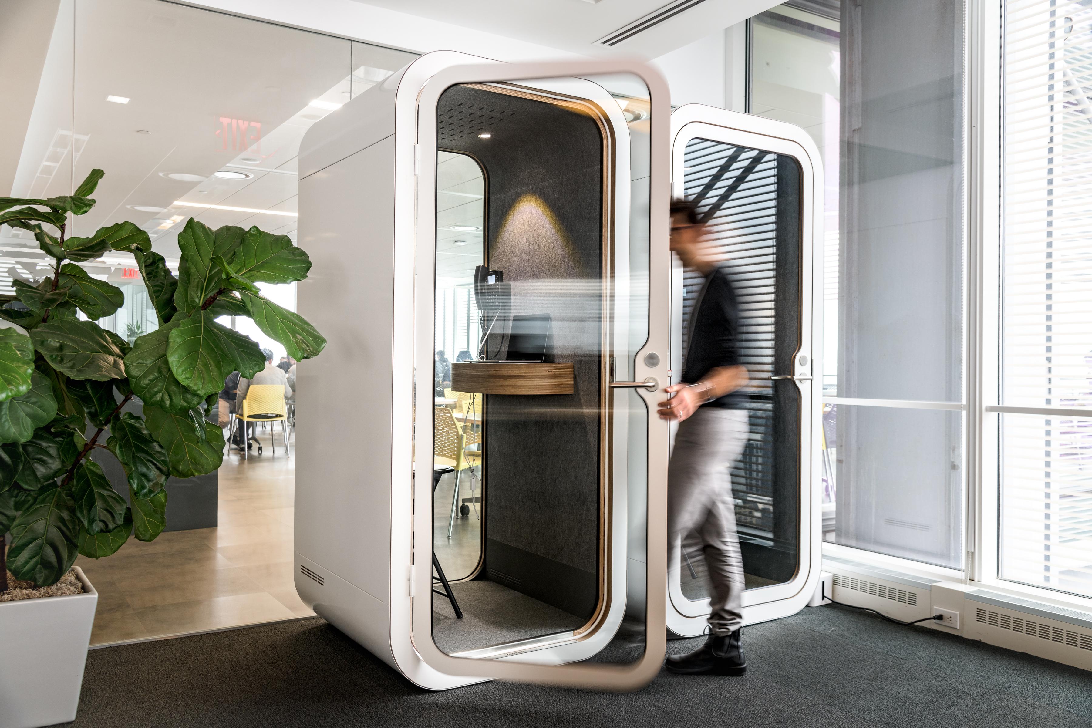 Framery O office phone booths at the Datadog office