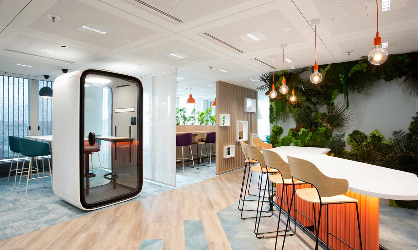 Framery One office pod providing a private space within the office.