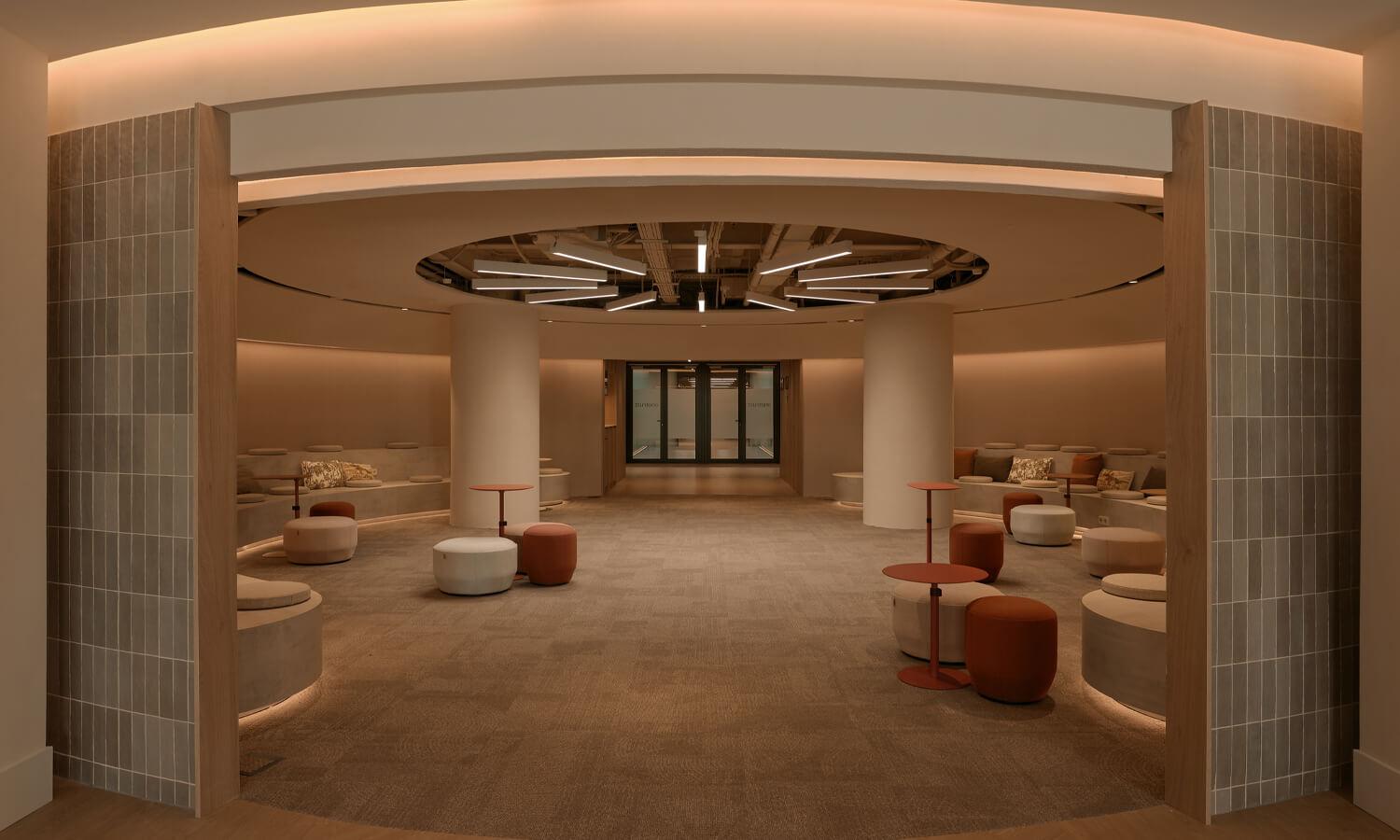 A round space for meetings.
