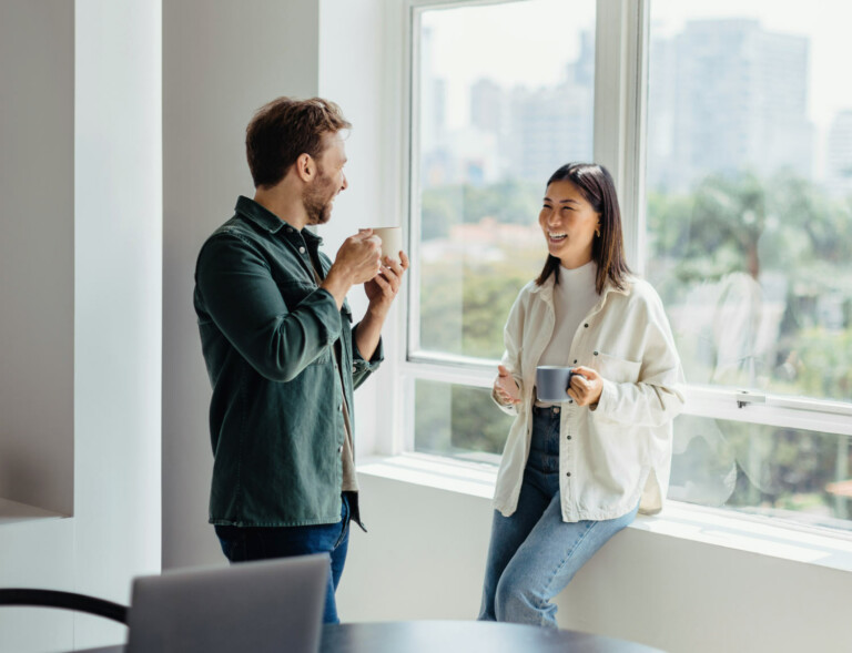 People interacting in the workplace