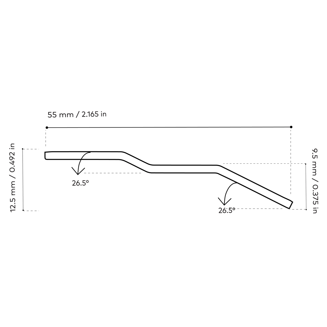 Technical drawing of Framery Four and Six meeting pods threshold, with dimensions in cm and inches.